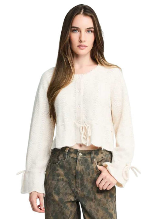 Funky Buddha Women's Cardigan Milky Grey Cream