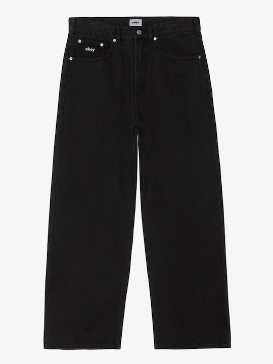 Ανδρικό Παντελόνι Τζιν Baggy Washed Black