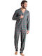 Relax Anatomic Winterpyjama für Herren Kariert Rot Kariert