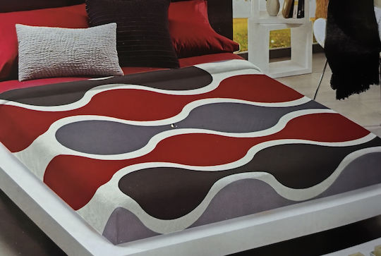 Manterol Casa Spanische Samtdecke Extra Groß 220x240 cm Grau