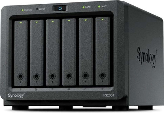 Synology FlashStation FS200T NAS Tower με 6 θέσεις για SSD και 2 θύρες Ethernet
