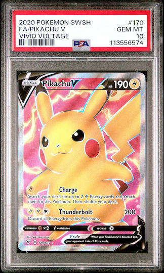 Pikachu V Vivid Voltage #170 Psa 10