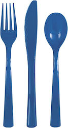Unique Partyutensilien Besteck Blau 18 Stück