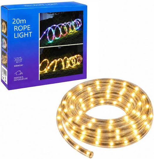 Warm White Tube Lights with Programs 20m