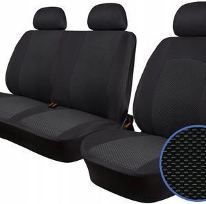 Wipcar Μπροστινά Καλύμματα Αυτοκινήτου Πολυεστερικά Fiat Doblo Μαύρα