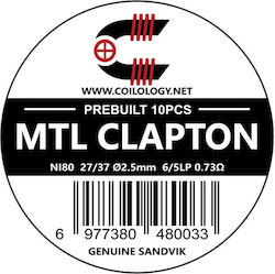 Mtl Clapton Fertigwicklungen Ni80 0,73 Ω 10 Stü...