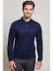 Premier Men's Promotional Long Sleeve Polo Shirt Navy