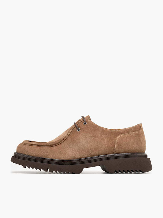 Boss Shoes Suede Men's Loafers in Beige
