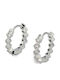 Hoop Earrings Silver 925 Zircon Stones