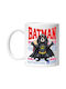 Cocker Spaniel / Cocker Spaniel Dog In A Batman Costume With Cape, Nighttime Hero, Cartoon, Kids, Animal Lovers Cană Ceramică Albă 330ml (Personalizată)