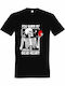 T-shirt Unisex " You Warm My Cold Heart Skeleton Heart Deathly Love " Black