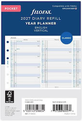 Vertical Planner Anual 2027 8,1 x 12 cm