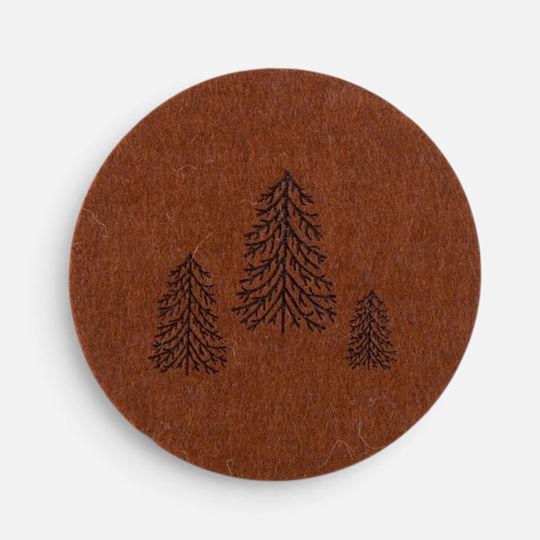 Nef-Nef Homeware Spar Brown Set of Brown Christmas Coasters 4 Pieces