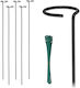 Relaxdays Metal Plant Supports Set 6 Dark Green Black