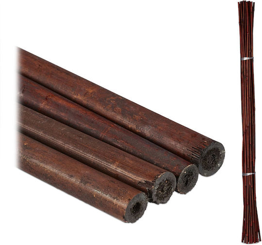 Set 25 Bamboo Sticks Relaxdays 105 × 1 Cm Dark Brown