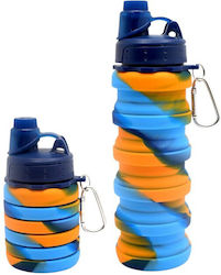 Kids Silicone Water Bottle Blue/Yellow 500ml