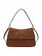 Leather Women's Shoulder / Crossbody Bag Brown