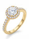 Velegrakis Single Stone Ring in Gold-Plated Silver