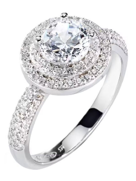 Morellato Single Stone Ring in Silver with Zircon