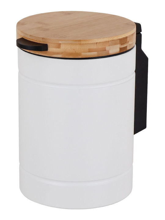 Relaxdays Coș de Baie din Inox 3 l Alb