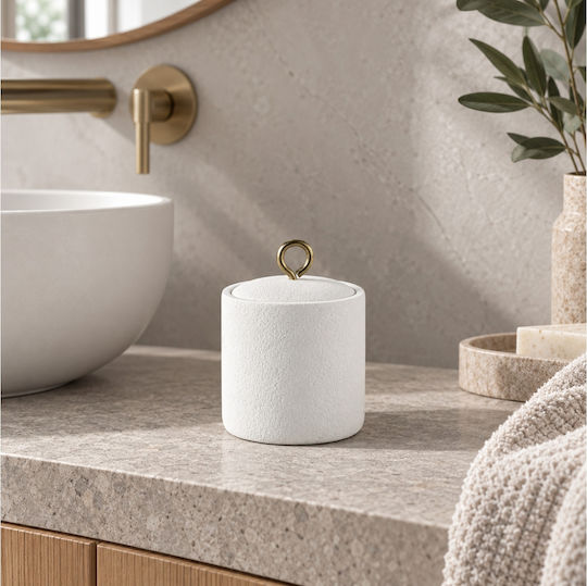 Douceur d'Intérieur Cutie de Organizare Pentru Cosmetice Albă 13.3x10x10cm.
