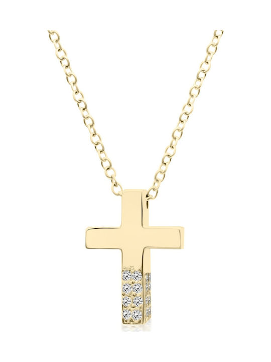 Chrilia 9K Gold Cross with Chain