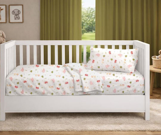 Dimcol Bebe Happy Safari 712 Σετ Πολύχρωμο 120x160cm 31111121080