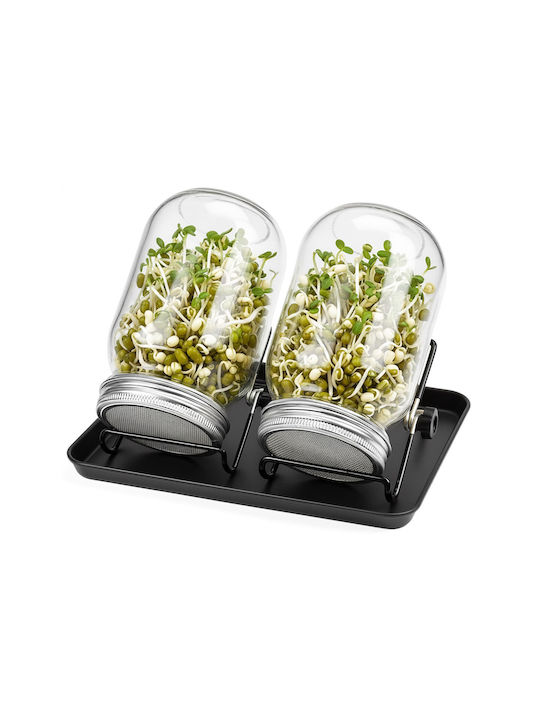 Relaxdays 2er-Set Universalgläser mit Deckel un...