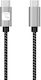 Techly Плетен USB 2.0 кабел USB-C мъжки – USB-C Черен 2 м 620034
