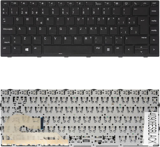 Клавиатура за лаптоп на испански език Spanish Laptop Keyboard Hp Elitebook 745 G5 745 G6 840 G5 846 G5 840 G6 L14377-001 L14378-001 L14379-001 L11308-001 L11307-001 Es Черна Κωδ.40906esblack