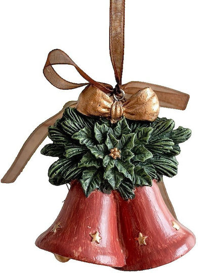 Figurină de Crăciun din Plastic în Formă de Clopot, Înălțime 8 cm