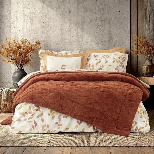 Nima Terrina Orange Super Double Sherpa Comforter 240x260 cm