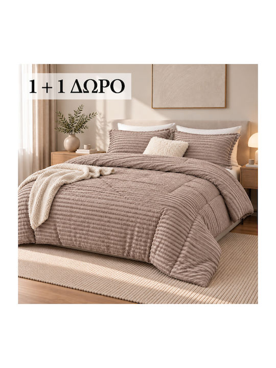 Saray Home Double Quilt Set with Microfiber Fil...
