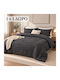 Saray Home Double Duvet Set with Microfiber Filling 240x220cm Ruffles 100 200 GSM