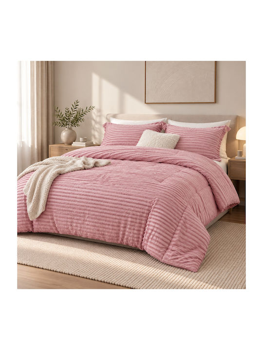 Saray Home Super King Microfiber-Filled Duvet S...