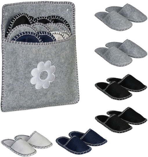 Relaxdays Papuci de Unică Folosință, 6 Perechi,