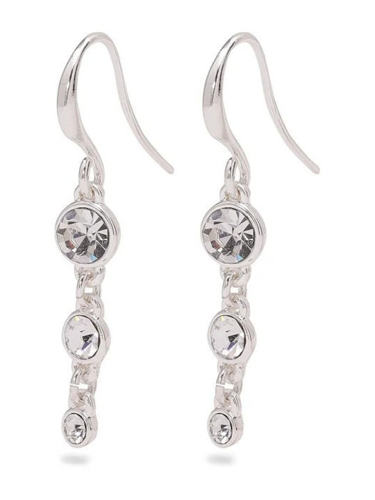 Pilgrim Lucia Crystal Earrings Silver-plated 601916033 Ορείχαλκος