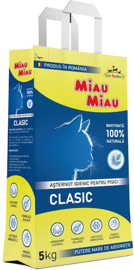 Miau-miau Nisip pentru Pisici Fără Aromă 5kg