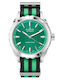 Grand Ocean Men's Automatic Watch with Green Fabric Strap