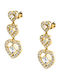 Karl Lagerfeld Lights Earr Ss Yg Kristall Weiß 3 cm