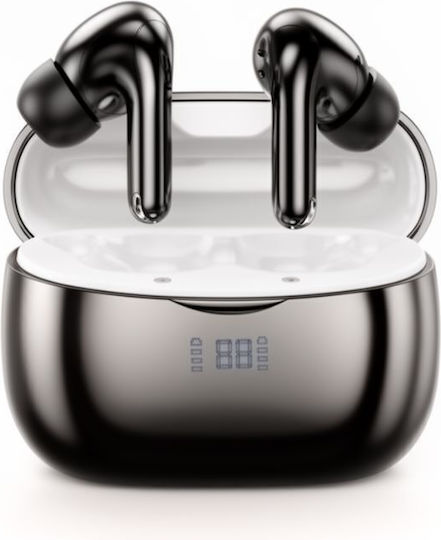 Takemore WS95 Căști Bluetooth Handsfree In-ear cu Husă de Încărcare Negre
