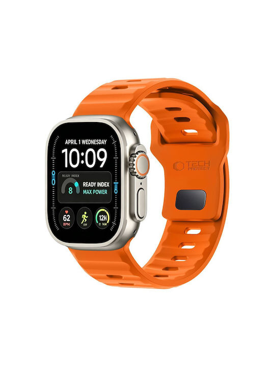 Tech-protect Silicone Line Apple Watch 8 9 10 11 12 Se Ultra 44 45 46 49 Mm Orange 5906302398997