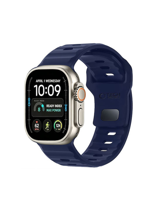 Tech-protect Silicone Line Apple Watch 8 9 10 11 12 Se Ultra 44 45 46 49 Mm Atlantic Blue 5906302399024