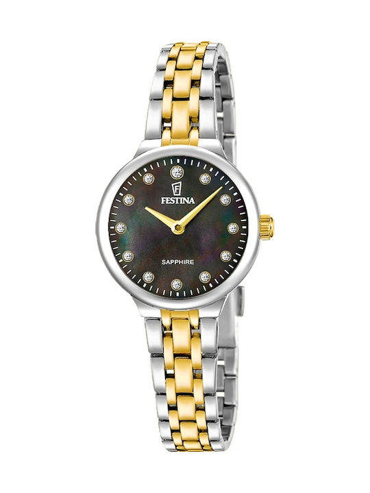 Festina Γυναικείο Ρολόι 28.5mm Μπαταρίας με Ατσάλινο Μπρασελέ