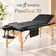 VSL Sports FlexiRest Pat de Fizioterapie Portabil/Pliabil Negru din Lemn 185x70cm
