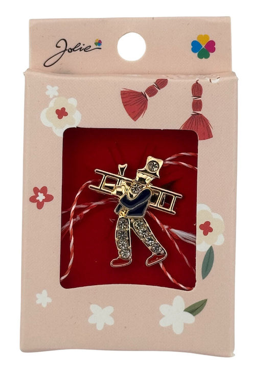 Broșă Mărțișor Mică În Cutie Jolie Dimensiunea Broșei 2.5-3cm Material Metal Design Hornar Cutie Roz