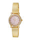 Women's Quartz Watch with Gold Metal Bracelet
