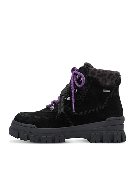 Tamaris Schwarze Damen-Lederstiefeletten