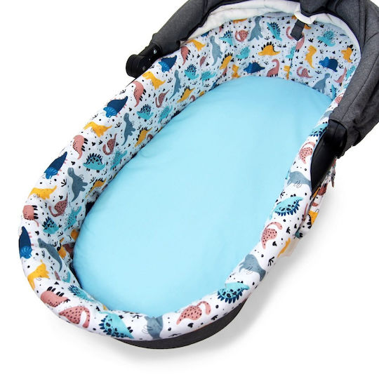 Kerstin Breathable Stroller Mattress 38x80 cm Blue