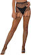 Ciorapi Portjartier Plasă cu Strasuri Lace Rhinestone Suspender Tights Negri